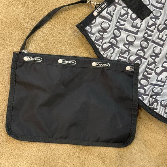 LESPORTSAC Tote Bag with Pouch and Wallet 3 Piece Reversible Madison Travel Work - Picture 5 of 13